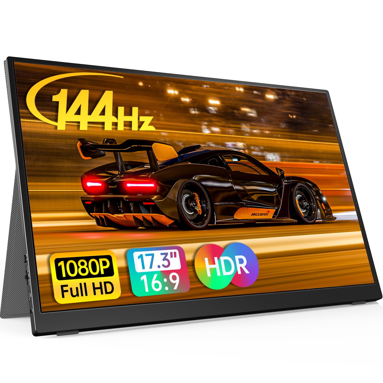 Monitor Portátil Anyuse De 17,3" 1080p Fhd 144 Hz Ips Hdr