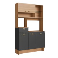 Amuv - Kit Cocina 112 Cm Grafito 5 Puertas 1 Cajon