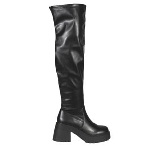 Megabazar Spa - Bota Larga Mujer Ecocuero 27 Yassne Negro