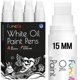 thumbnail image 1 of Marcador de pintura Funcils 15 mm blanco, paquete de 4, a base de aceite, 1 of 9