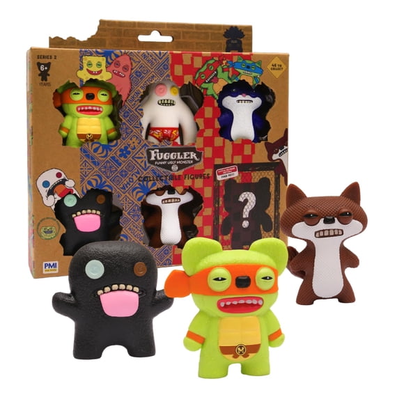 Figuras De Peluche Fuggler Serie 2 Paquete Coleccionable De 6 En Caja Con Ventana