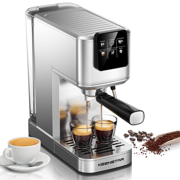 Cafetera Espresso 20 Bar Pantalla Táctil Tanque De 1 2l