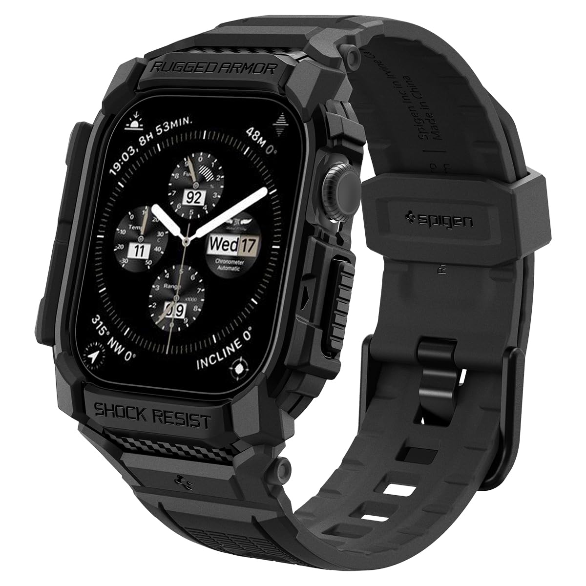 Funda Con Correa Spigen Rugged Armor Pro Para Apple Watch De 46 Mm