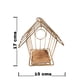 thumbnail image 2 of Adorno Dorado Casa Pájaro Metálico Base Madera, 2 of 3