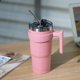 thumbnail image 5 of Tumbler BJPKPK de 900 ml con asa, tapa y popote de acero inoxidable, 5 of 7
