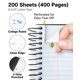thumbnail image 4 of Cuaderno Dunwell de 5 asignaturas con reglas universitarias, 21,6 x 27,9 cm, 400 páginas, 4 of 9