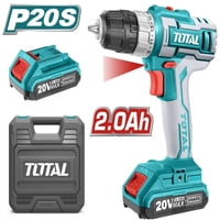 Total - Taladro Atornillador Inalambrico 20V + 2 Batería 2Ah + Cargador