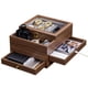 thumbnail image 1 of Organizador Watch Box Home Dresser Valet para hombre con cristal auténtico, 1 of 8