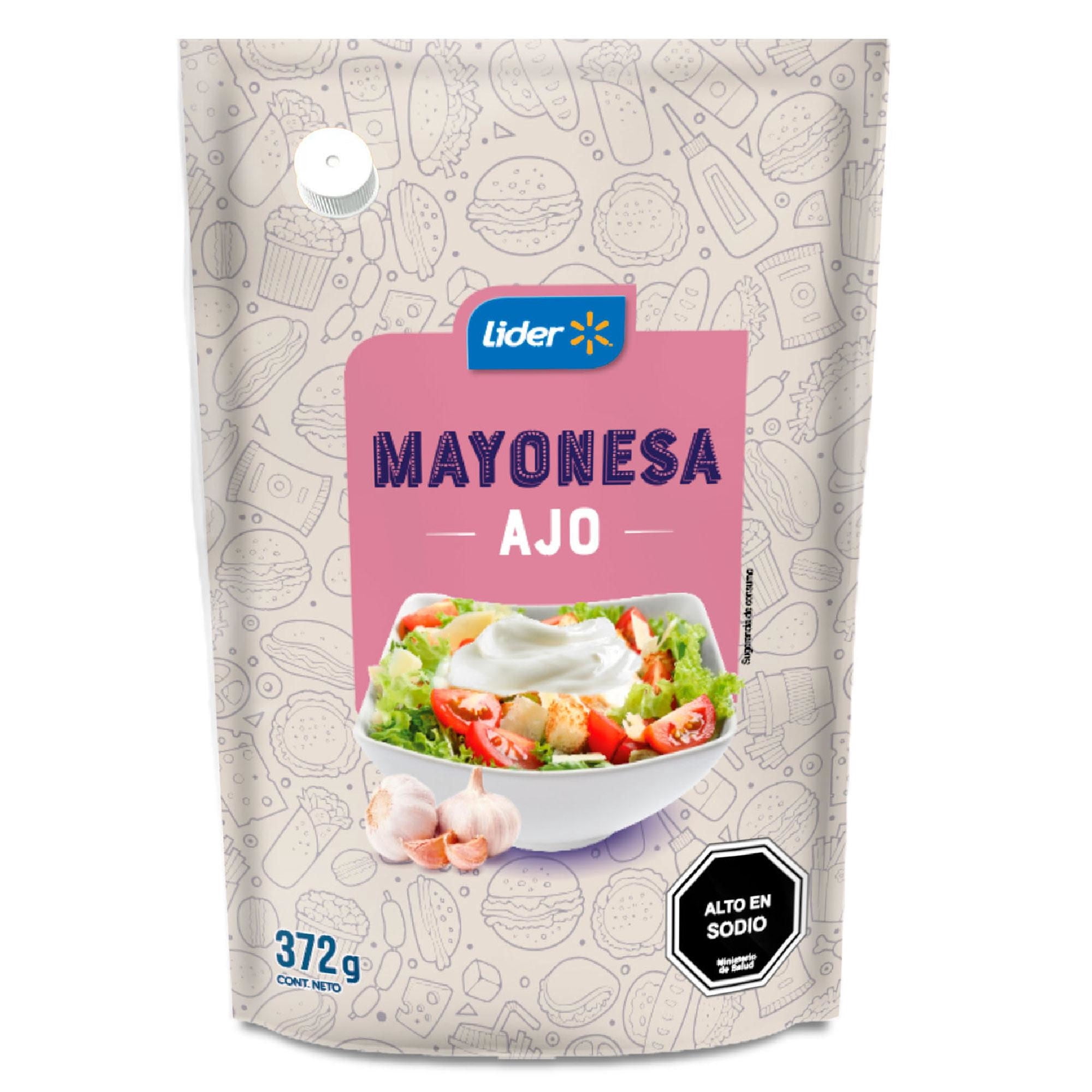 Mayonesa Al Ajo Doypack 372 g Lider