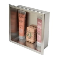 Alfi Brand - Bañera Y Ducha Niche De Acero Inoxidable Cepillado De La Marca Alfi, 30 X 30 Cm