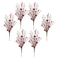 Magideal - 6 Uds. De Flores Artificiales Para Decoración Del Día De San Valentín, Longitud De 42Cm, Decoración Romántica Flexible Para Accesorios De Decoración D