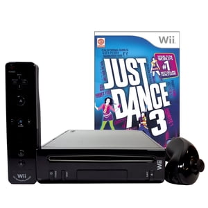 Consola Nintendo Wii Negra Restaurada Con Just Dance 3 Motion Plus (Reacondicionada)
