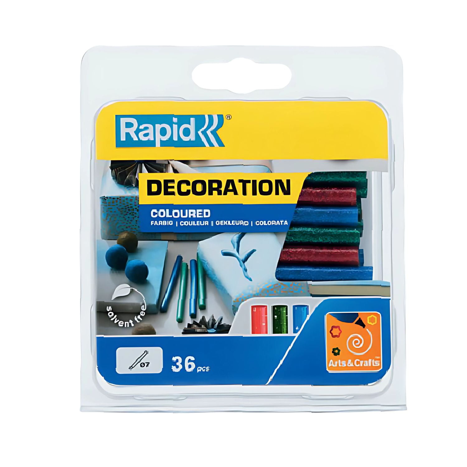 Rapid - 36 Barras De Silicona Glitter 7mm X 90mm Colores - Ps