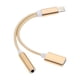 thumbnail image 3 of Adaptador De Cargador De Auriculares USB C A Conector. Jack De 3,5 Mm Convertidor De Cable De Carga De Voz Dorado, 3 of 3