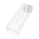 thumbnail image 1 of Florero Rectangular Florero Largo De Acrílico Transparente Moderno Para Estante De Fiesta De Oficina 30x10x6.5cm 12 Agujeros, 1 of 5