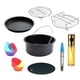 thumbnail image 4 of 13 Piezas De Accesorios Para Freidora De Aire Antiadherente Para Barbacoa Para Hornear De 8 Pulgadas, 4 of 5