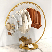 Mp - Perchero Colgador Organizador Exhibidor Ropa Circular Dorado