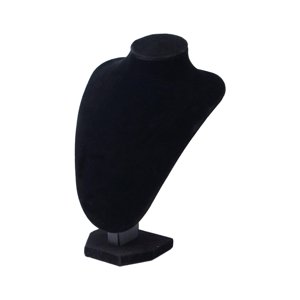 Ioensy - Collar Cadena Joyería Busto Tiendas Minoristas Tienda Collar Soporte De Exhibición Soporte Terciopelo Negro 21X15