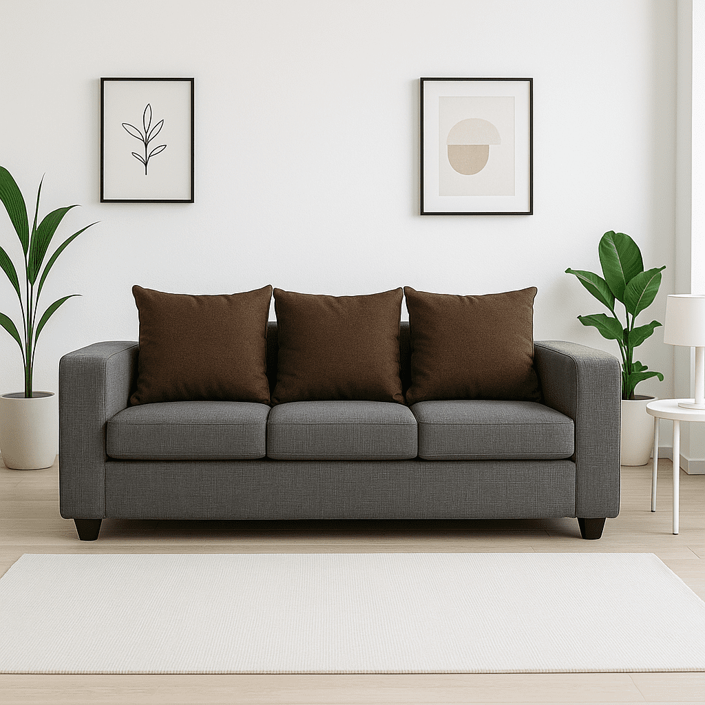 M&e - Sofá Roma Mas Cojines Café