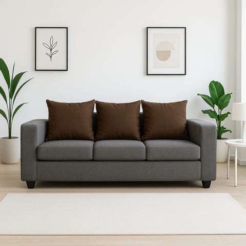 M&E - Sofá Roma Mas Cojines Café