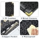 thumbnail image 5 of Libro para Meseros YeeCASE Leopardo Negro con Bolsillo Expandible y Cierre de Cremallera, 5 of 7