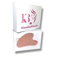 Kimale - Cuarzo Rosa Gua-Sha Masajeador Facial Linfático