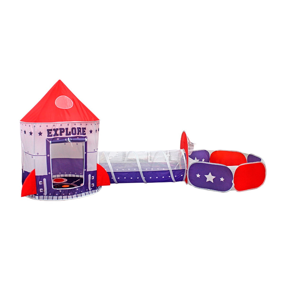 Genérico - Carpa Infantil Tunel Gateo Nave Espacial 3 En 1 - Re1319