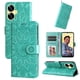 thumbnail image 1 of Funda tipo cartera FOXDOCK para Realme C55 , diseño girasol en relieve, cuero PU, cierre magnético, soporte y tarjetero, 1 of 5