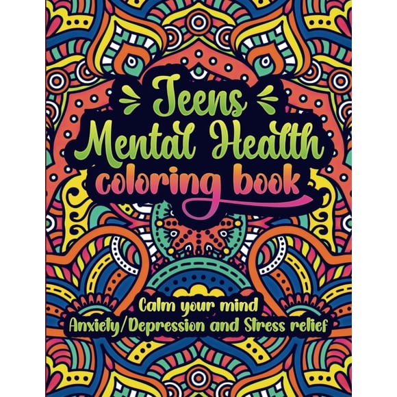 Libro para colorear Majosta Teens Mental Health Calm Your Mind