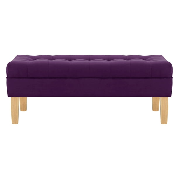 Banqueta Wood 2c Felpa 05 Morado