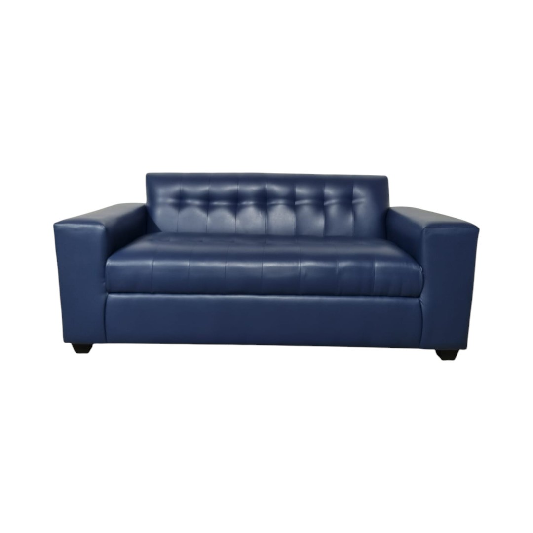 Diseños Valestrini - Sofa Dos Cuerpos Ecocuero Azul