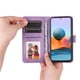 thumbnail image 2 of Funda tipo cartera FOXDOCK para Xiaomi Note 10 Pro 4G , diseño girasol en relieve, cuero PU, cierre magnético, soporte y tarjetero, 2 of 5