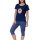 thumbnail image 1 of Pijama Capri Mujer Azul XL, 1 of 3