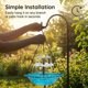 thumbnail image 4 of Baño pájaros solar colgante cuenco vidrio exterior fuente agua aves silvestres, 4 of 8