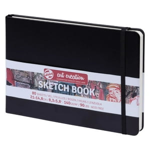 Libreta Art Creation Negra 21X14,8Cm 140Gr 80Hjas.