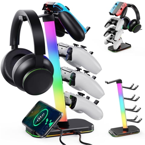 Genérico - Soporte Para Auriculares Gaming Con Estación De