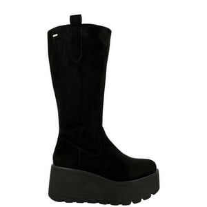 Bota Larga Con Plataforma Lek Negro Alquimia