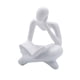 thumbnail image 3 of Lector de resina Estatua Decoración Mini Ornamento Figuras Artesanía Personas Escultura Regalo Moderno para Mesa Sala de estar Oficina Dormitorio , Blanco, 3 of 5
