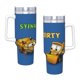 thumbnail image 4 of Stinky y Dirty Vaso aislado de acero inoxidable con asa, diseño temático, regalo para familia, amigos y fans; incluye pajita y encaja en el portavasos estándar, 40 oz, 4 of 6