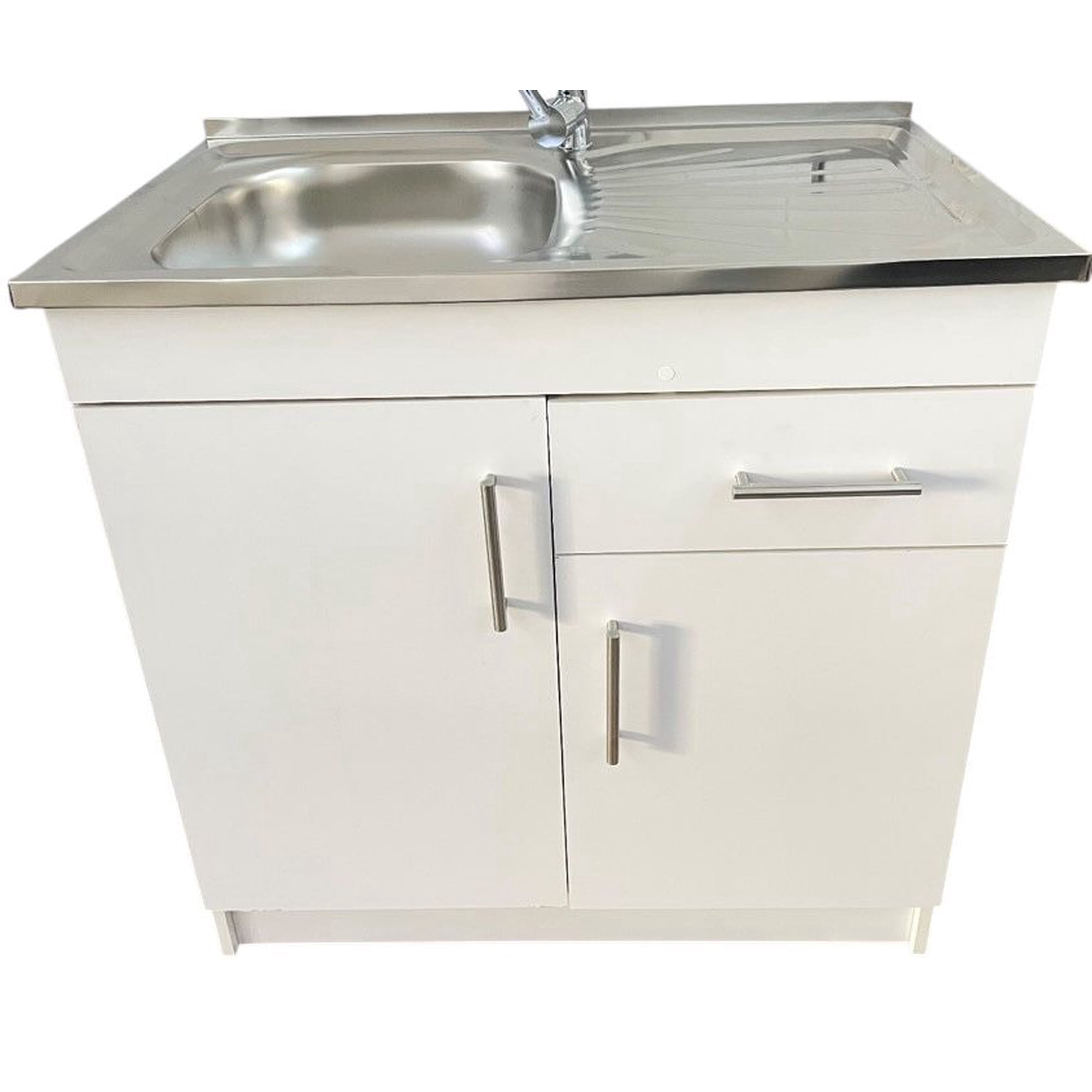 Dhi - Kit Lavaplatos Con Mueble 80x50 Blanco Secador Derecho