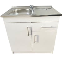 Dhi - Kit Lavaplatos Con Mueble 80X50 Blanco Secador Derecho