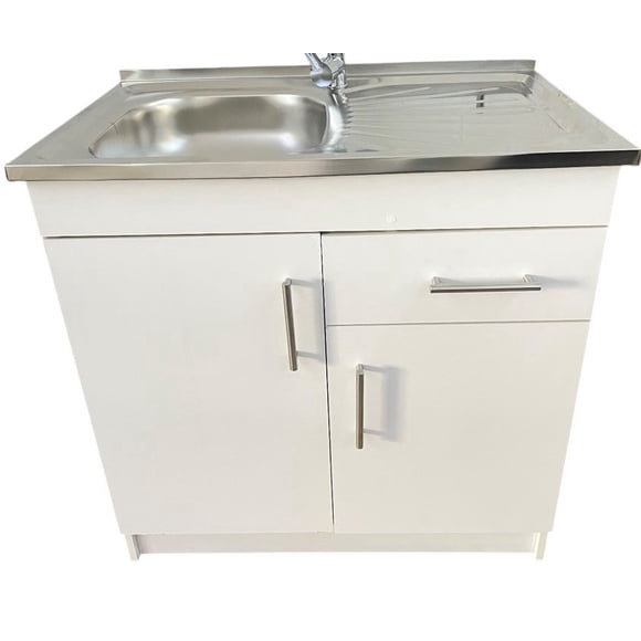 Kit Lavaplatos con mueble 80x50 Blanco Secador Derecho