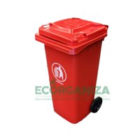 Capri - Contenedor De Basura De 120 Lts Rojo