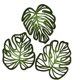 thumbnail image 4 of 3 Piezas De Hojas De Palma De Madera Para Decoración De Pared, Obra De Arte Para Pasillo, Balcón, Sala De Estar, Verde, 4 of 5