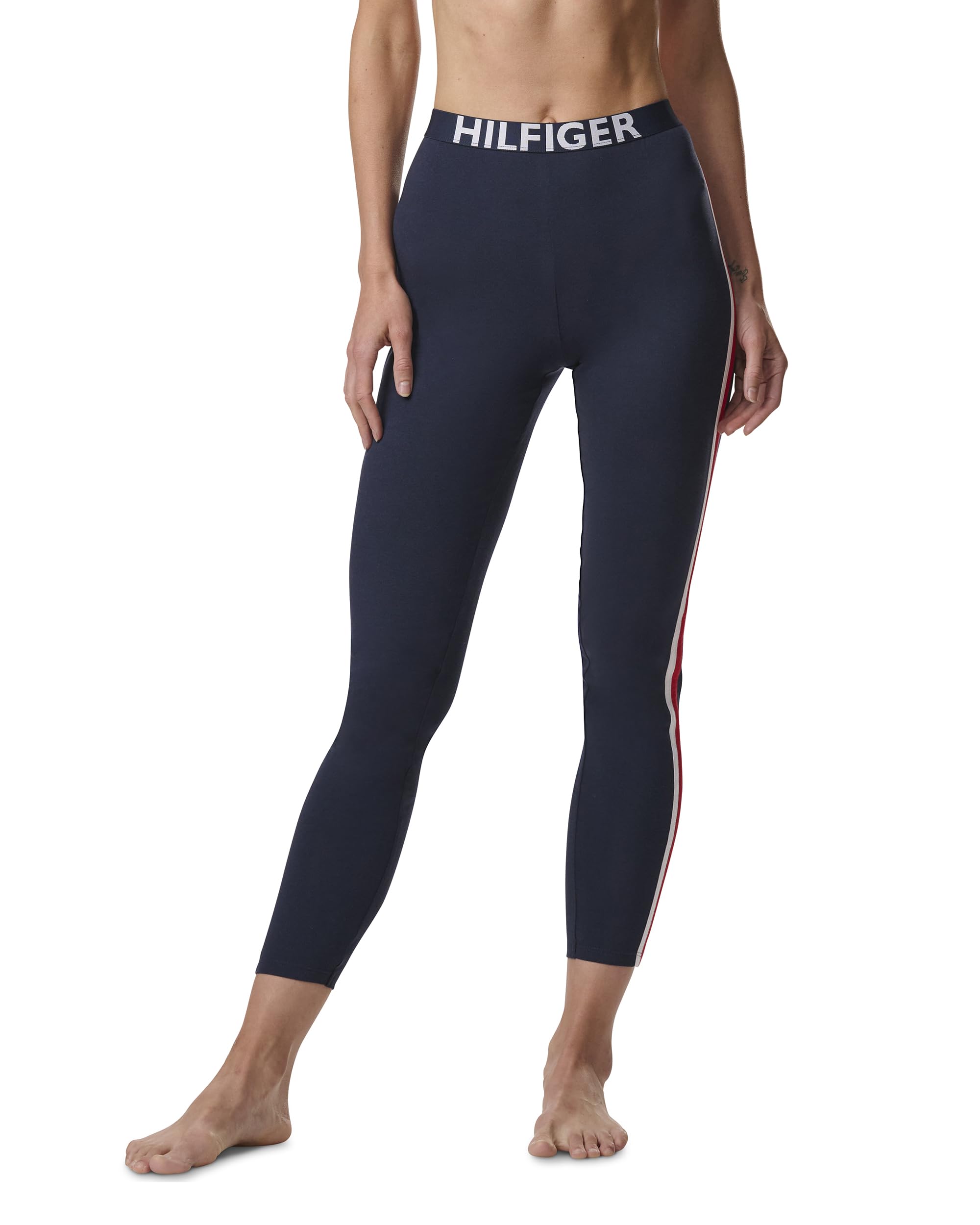Leggins Tommy Hilfiger De Algodón Para Mujer, Estilo Retro