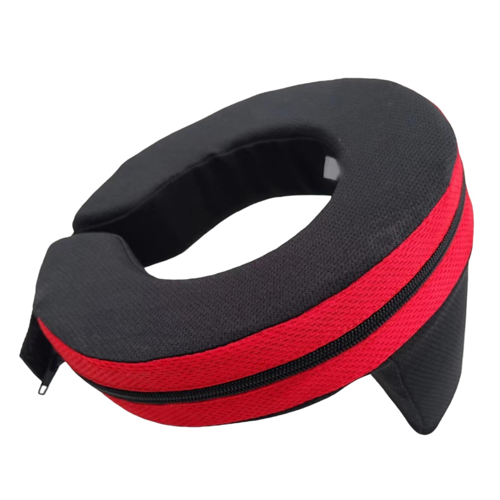 Magideal - Protector De Cuello Para Kart Collarín De Seguridad Soporte Para Y Equipo De Protección De Malla Y Esponja Adecuado Para Pilotos De Go Kart Niño Adulto Rojo