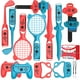 thumbnail image 1 of Juego de accesorios para juegos 18 en 1 para Switch2: con mandos para deportes de movimiento, sable láser, raqueta de tenis y volante de carreras, 1 of 5