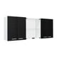 thumbnail image 1 of Mueble Superior De Cocina 6 Puertas 150x60x31,5 Cm Negro Y Blanco, 1 of 12