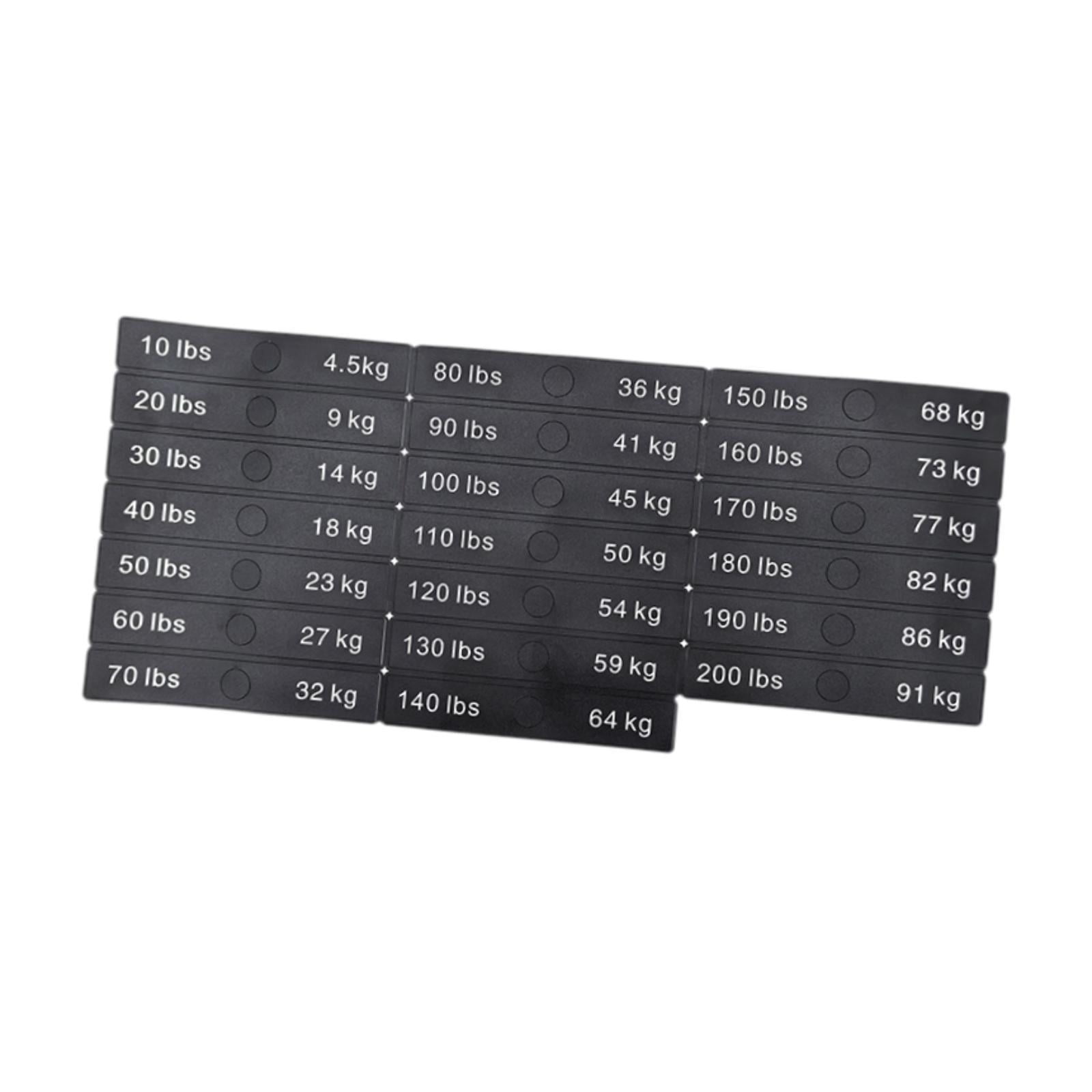 Ioensy - Etiqueta Adhesiva De Disyuntor, Pegatinas De Peso Para Gimnasio, Entrenamiento, Artículos Deportivos, 12cm X 2cm, 10 A 200lb