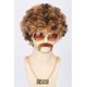 thumbnail image 3 of Peluca Topcosplay, 70, 80, disco, hippies, afro, corta, rubia rizada, 3 of 3
